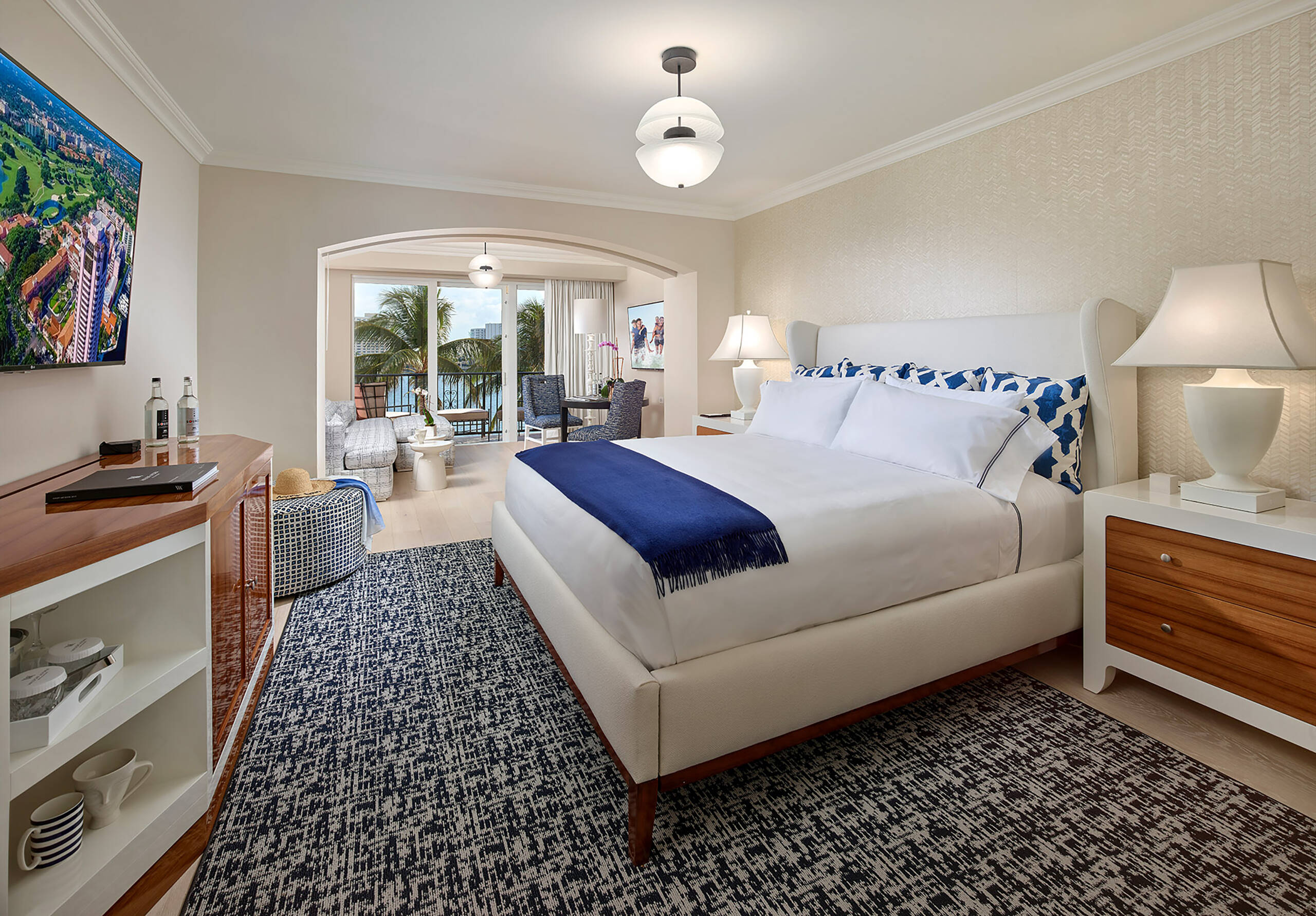 A waterfront suite at the Boca Raton Resort and Club, A Waldorf Astoria Resort. (Photo courtesy of Hilton)