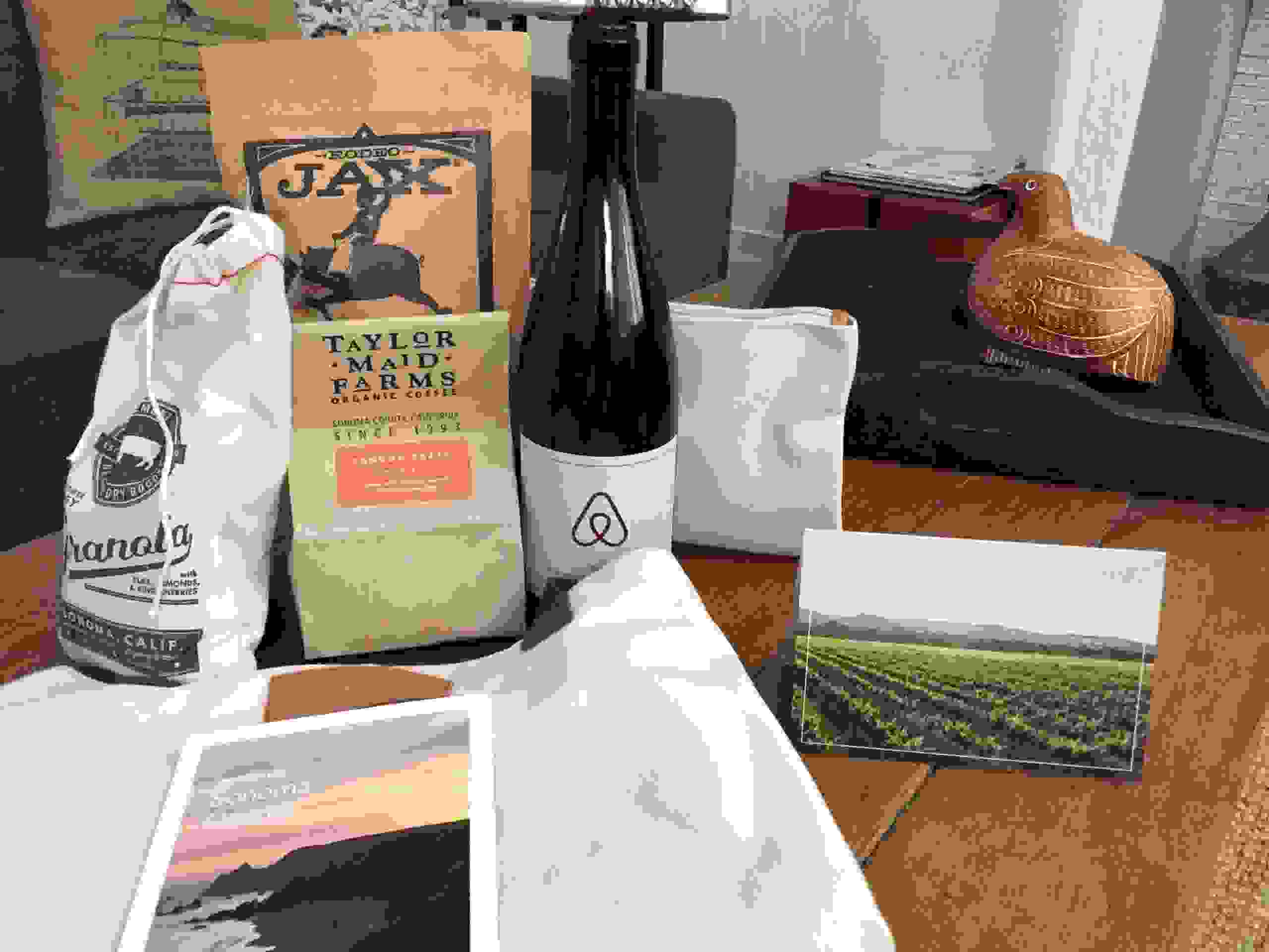 Airbnb welcome basket (Photo by Chris Dong/The Points Guy)
