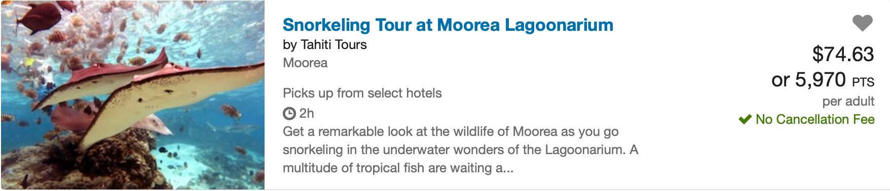 Moorea Snorkeling Tour