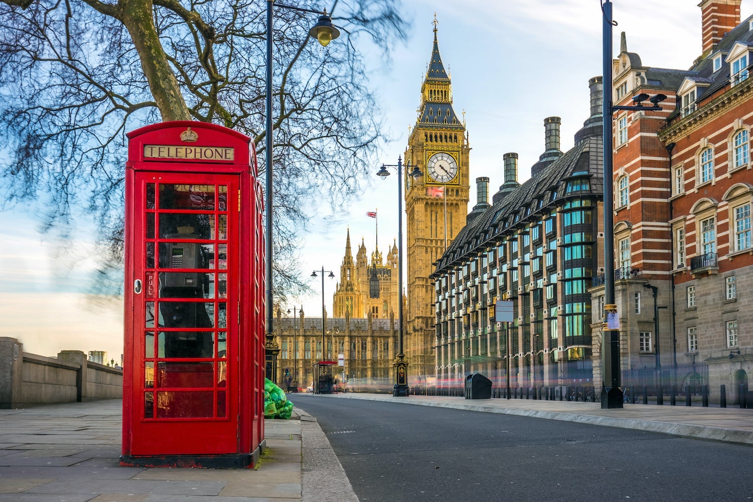 Red London Phone Booth on London Street