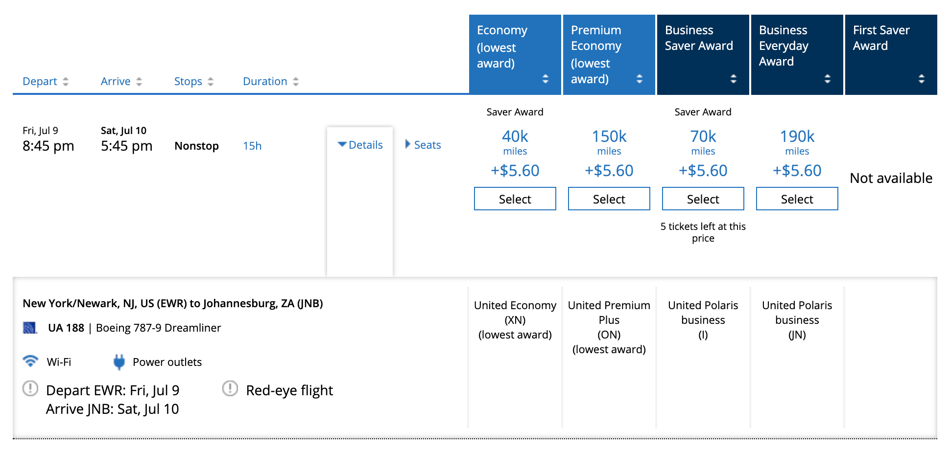 Screen shot courtesy of United