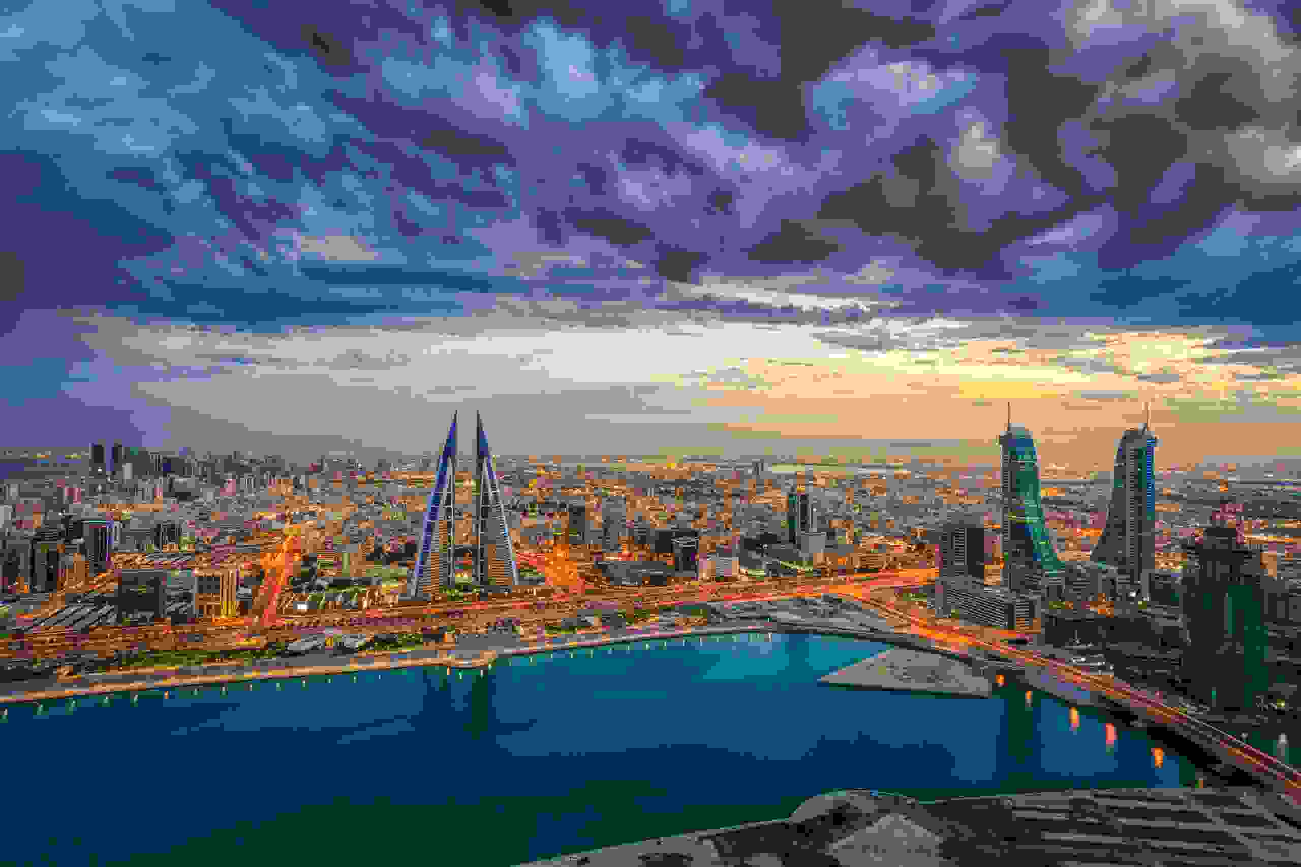 1236210277Aerial view of architecture and newly constructed areas in Manama, Bahrain P By PREJU SURESH