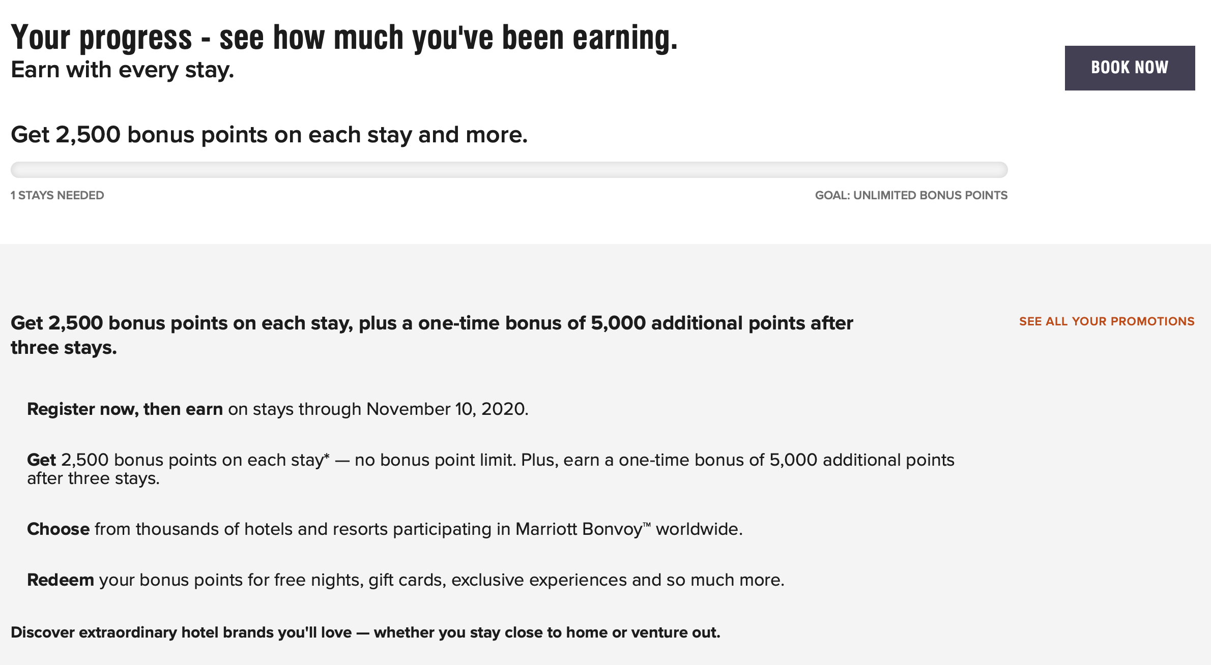 Marriott Promotion November 2020