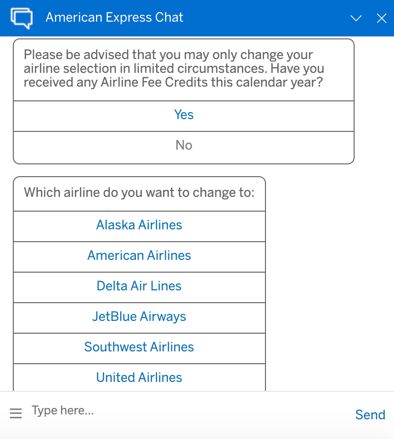 American Express online chat