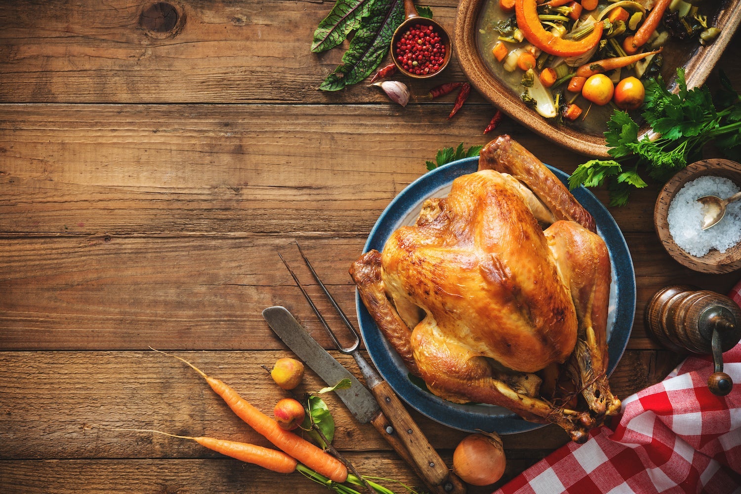 Thanksgiving Meal on a Table