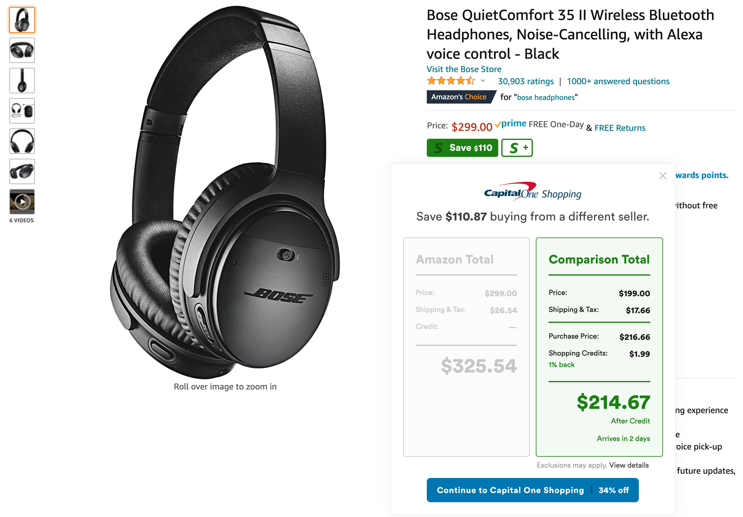 Using Capital One Shopping to Find A Better Price