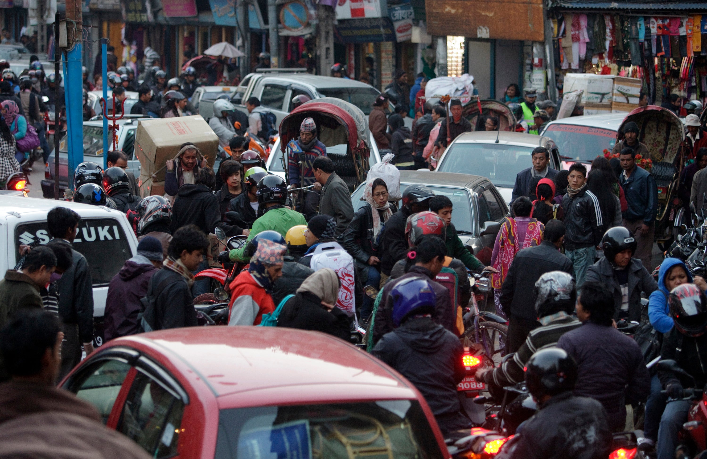 Traffic in Kathmandu