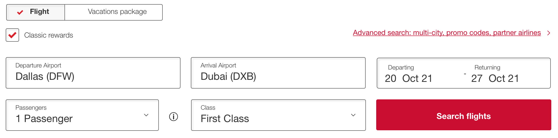 Searching For Emirates Awards
