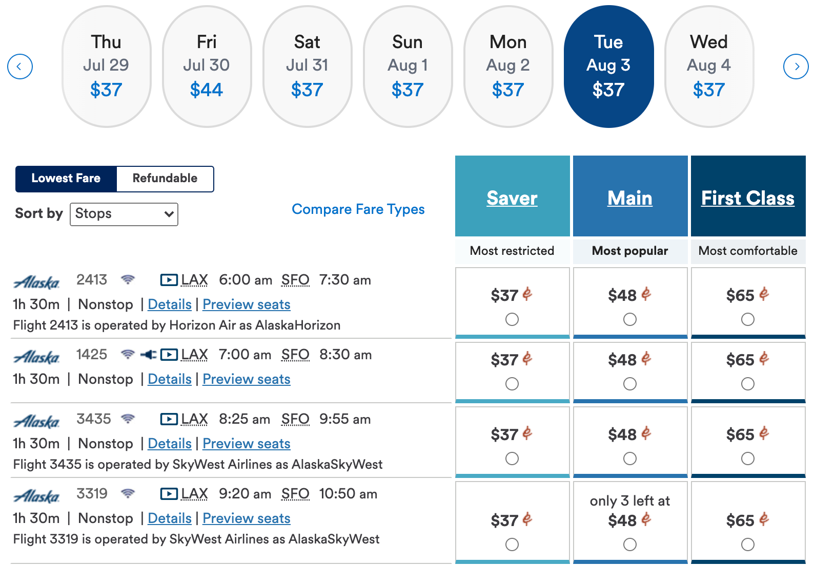 Alaska Airlines flight deal