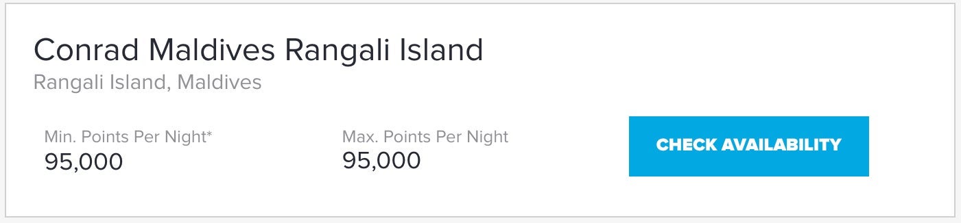 Conrad Maldives Rangali Points Explorer