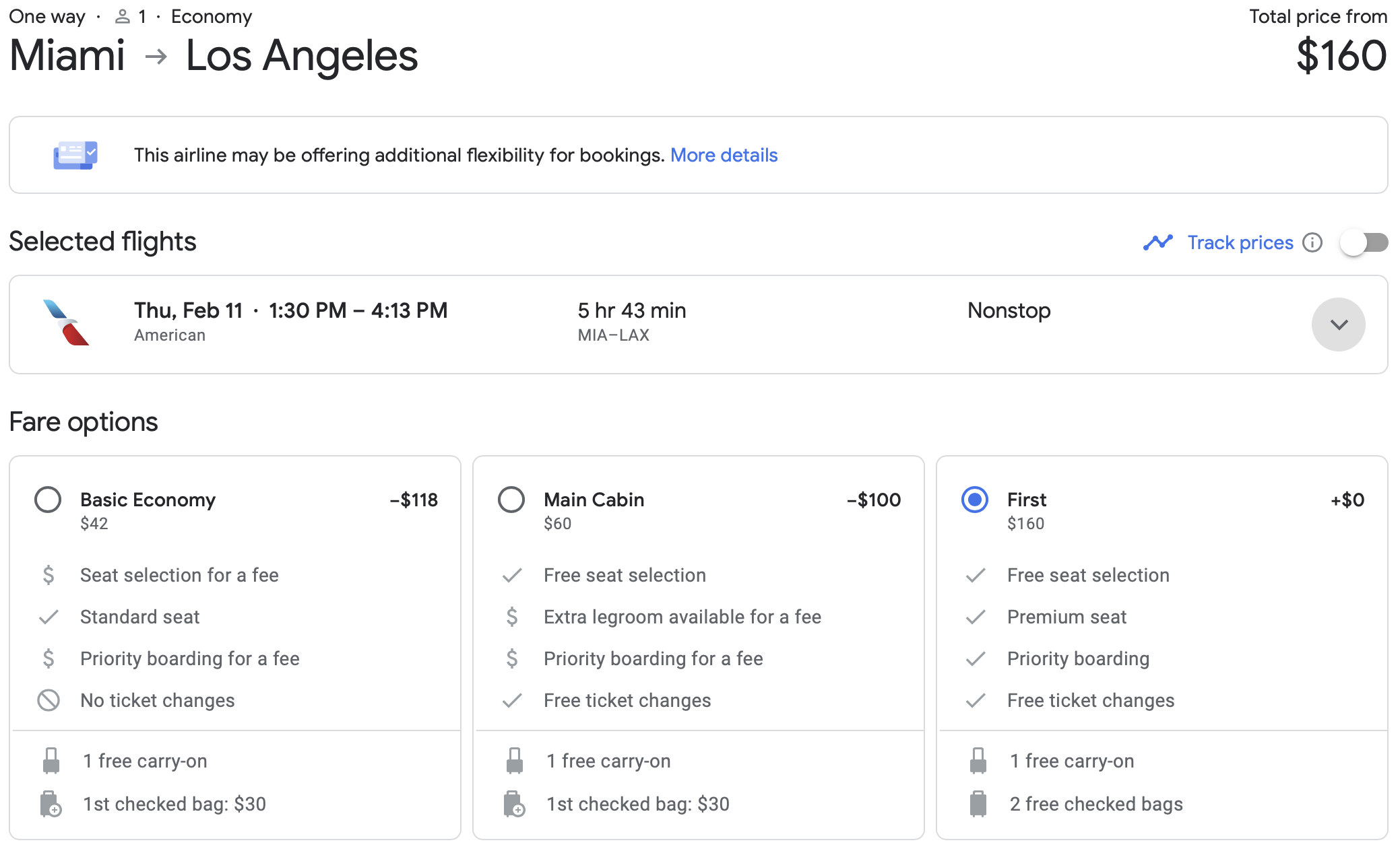 MIA to LAX American Daily Deal