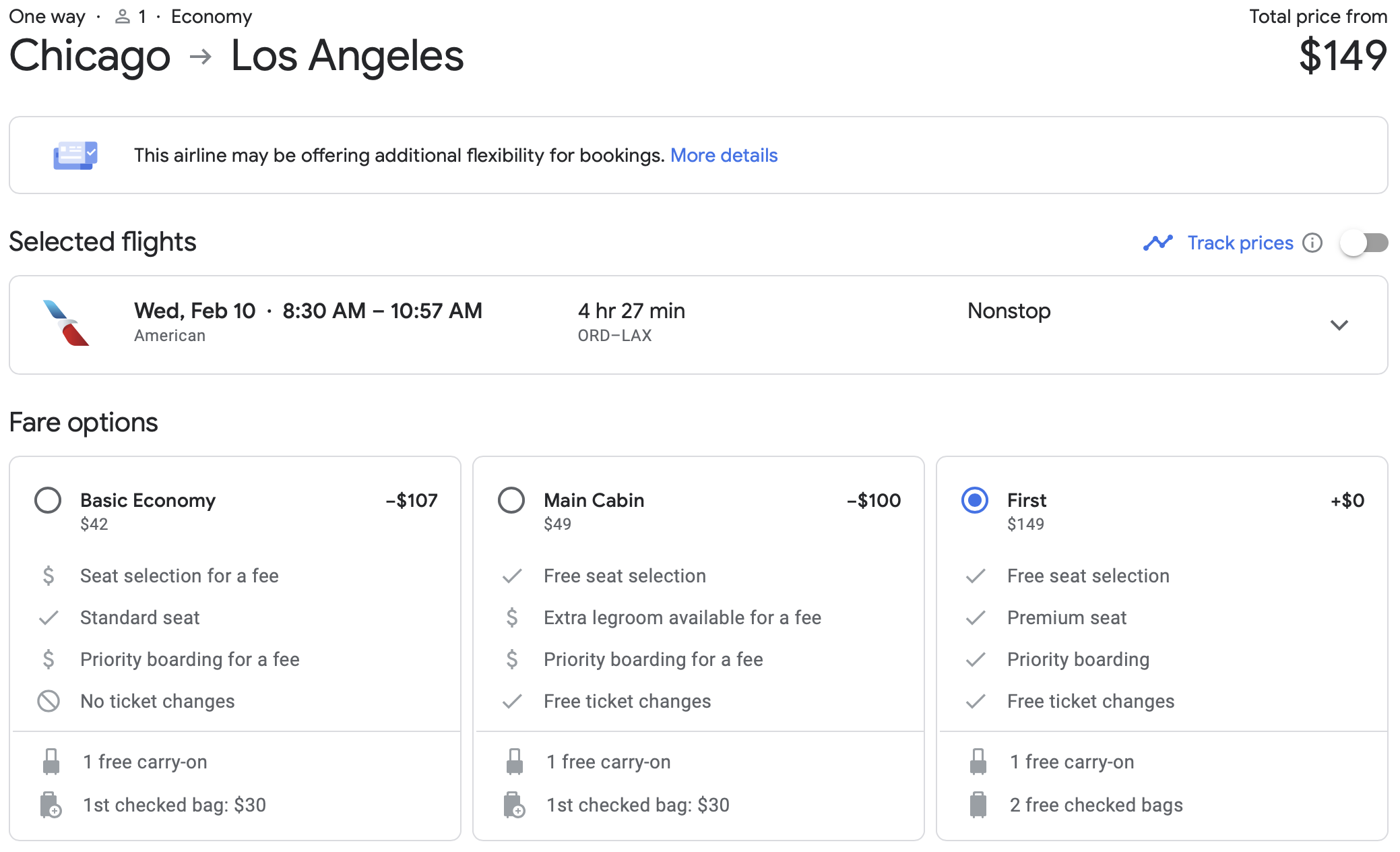 ORD to LAX American Daily Deal
