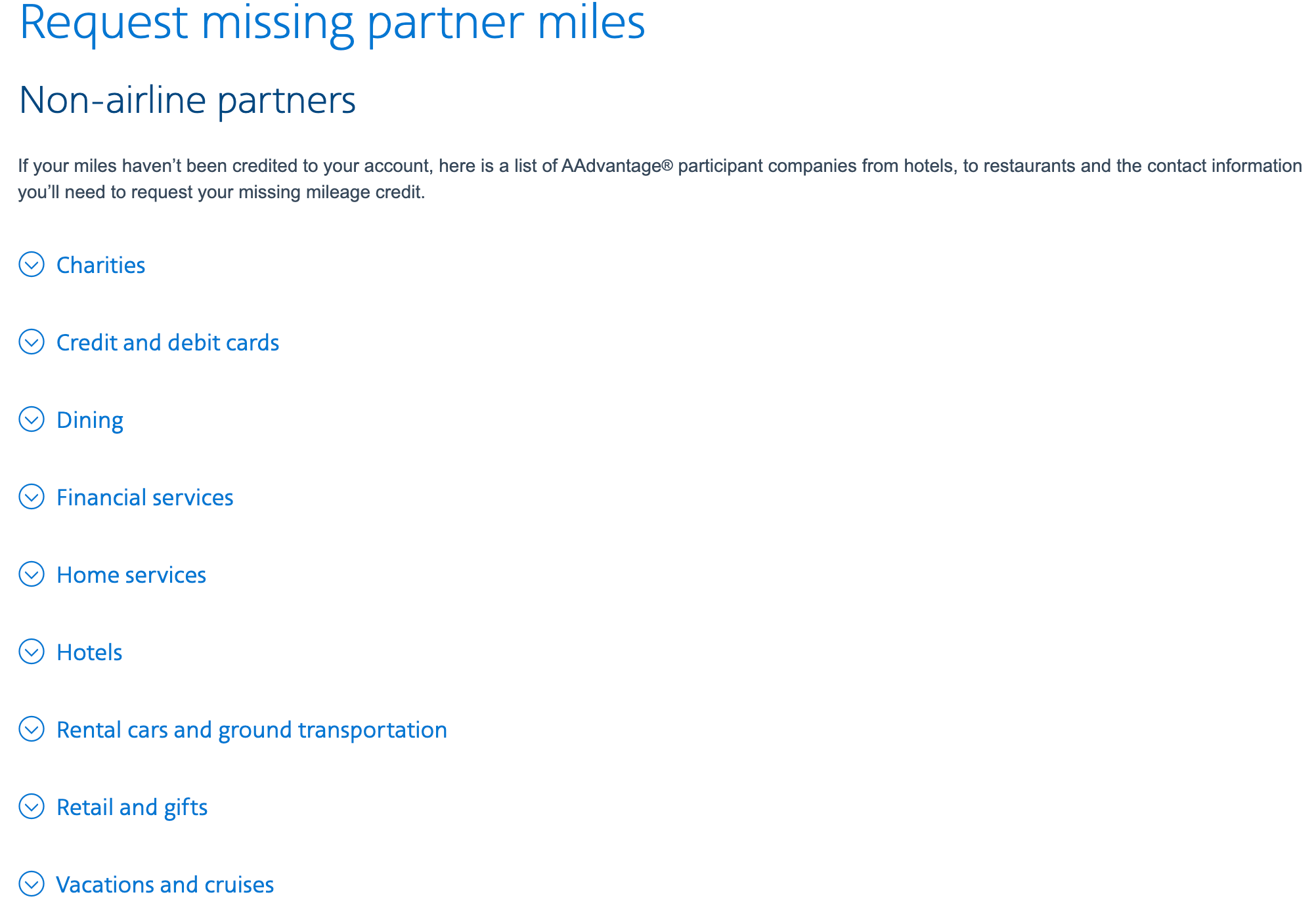 AA non-airline partners