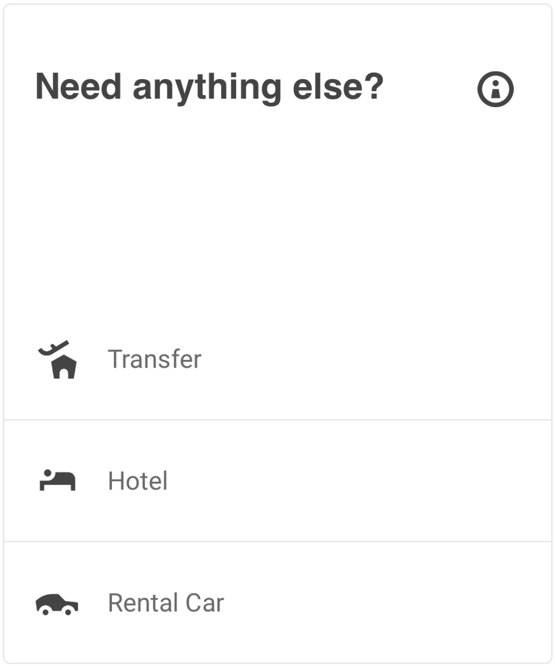 Adding Transfer Hotel or Rental Car