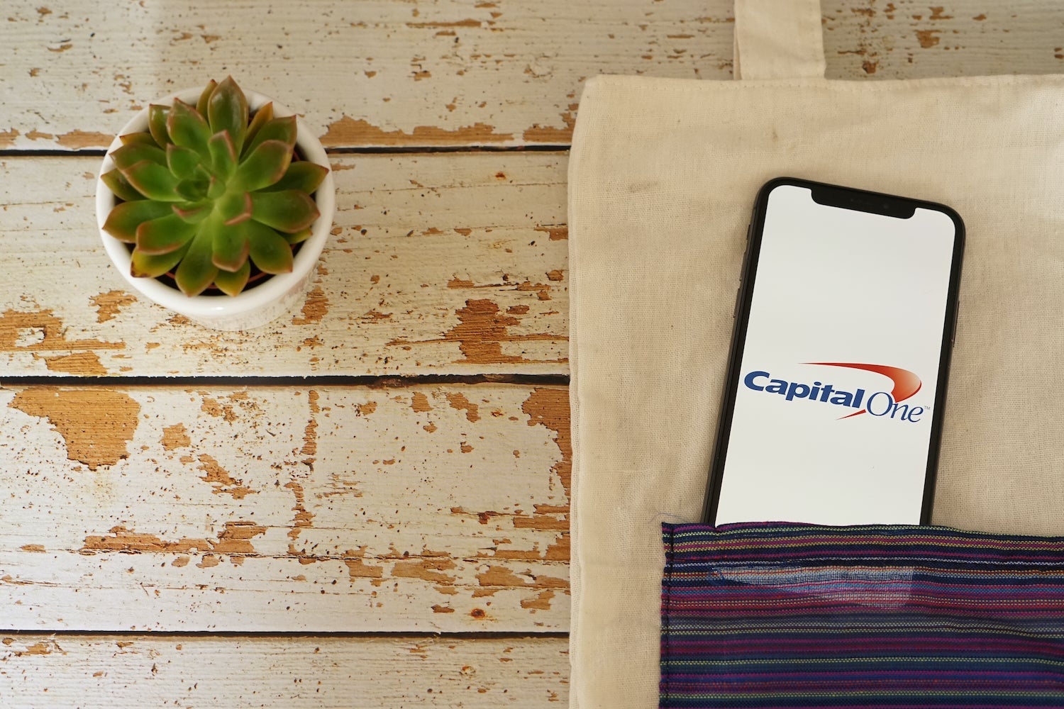Capital One Logo on iPhone