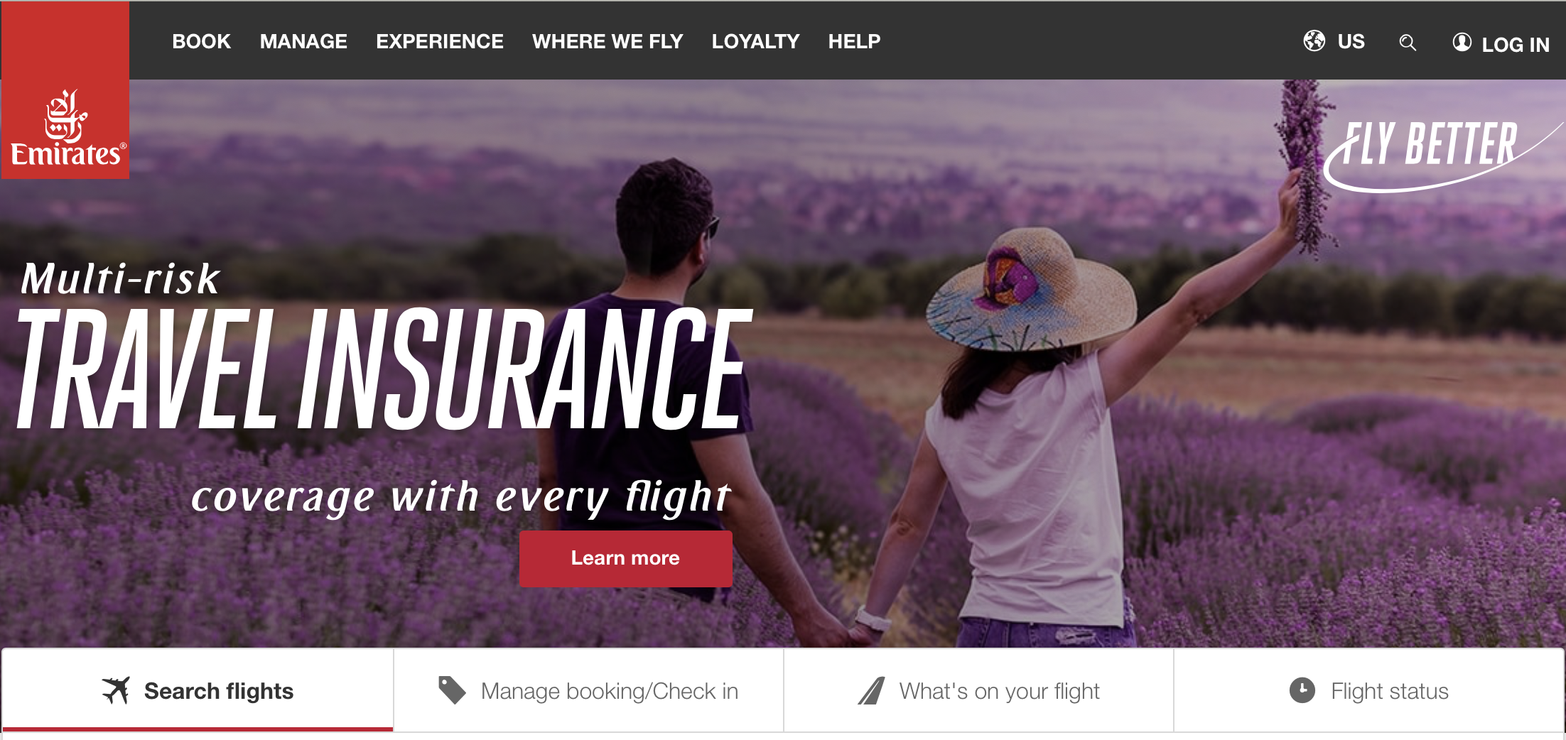 Emirates.com Homepage