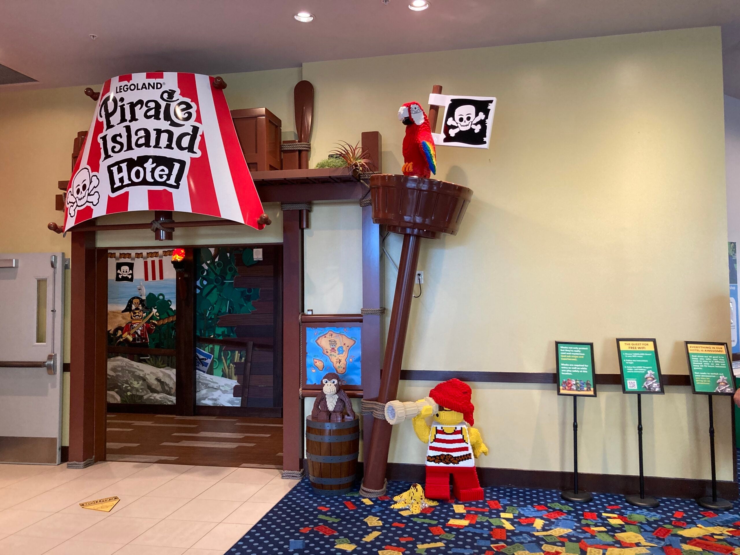 Entrance to the Pirate Island Hotel wing at Legoland Florida