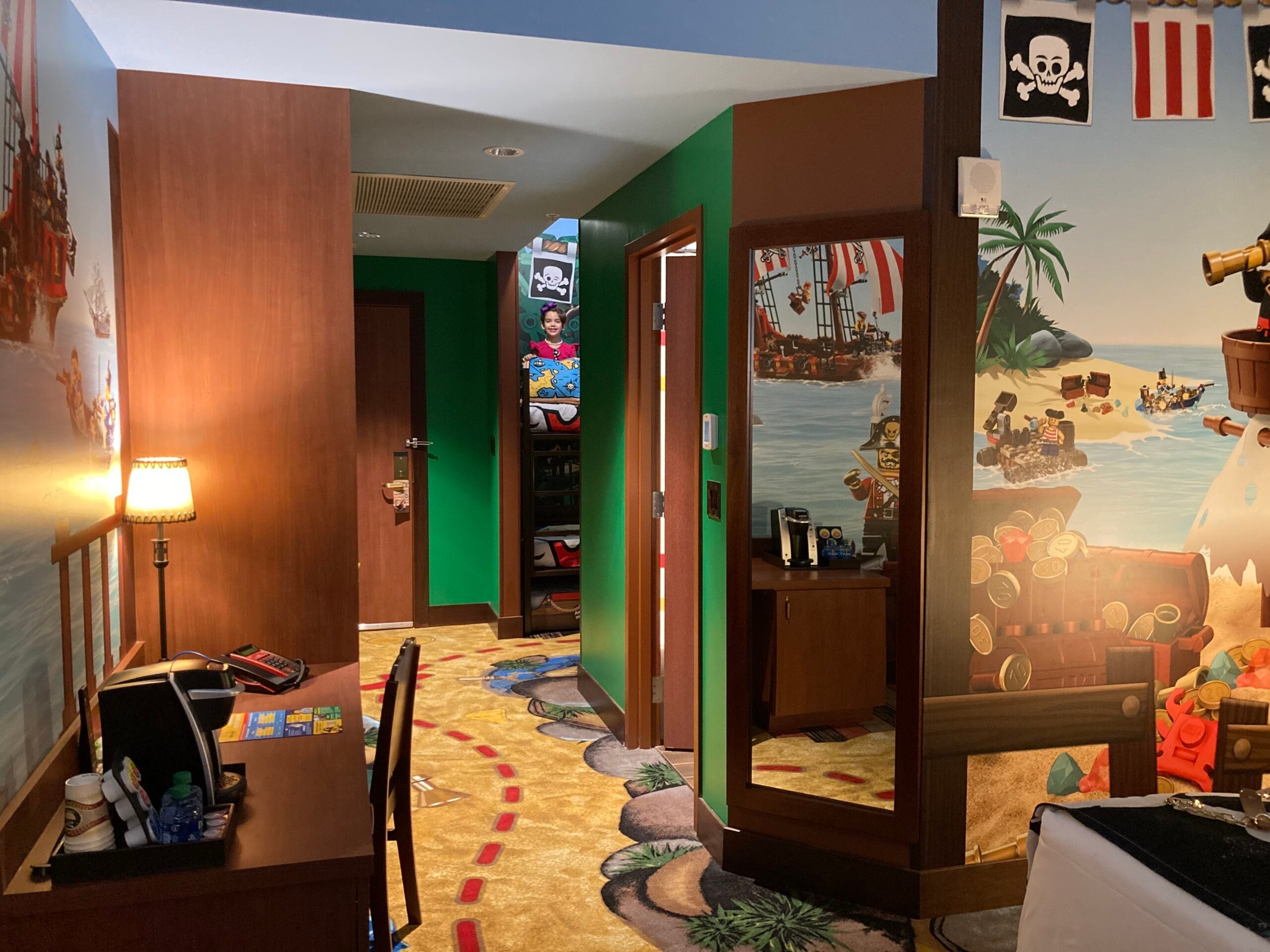 The length of the room at Pirate Island Hotel at Legoland