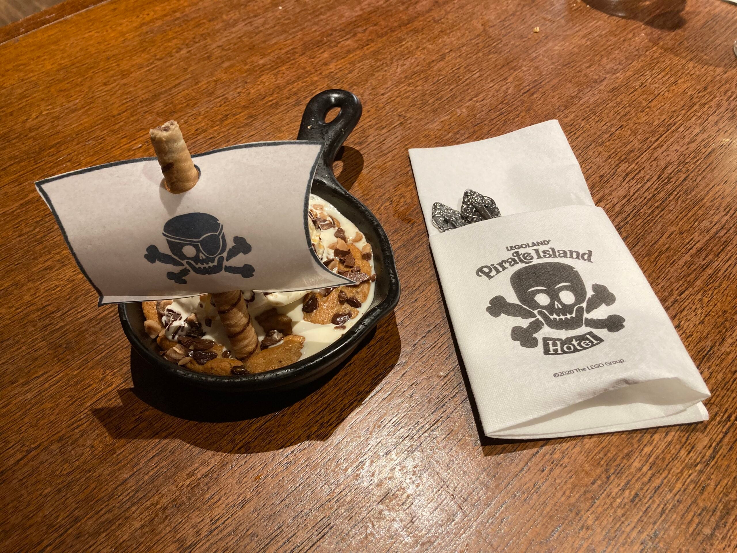 The dessert from Shipwreck Restaurant at Pirate Island Hotel at Legoland Florida