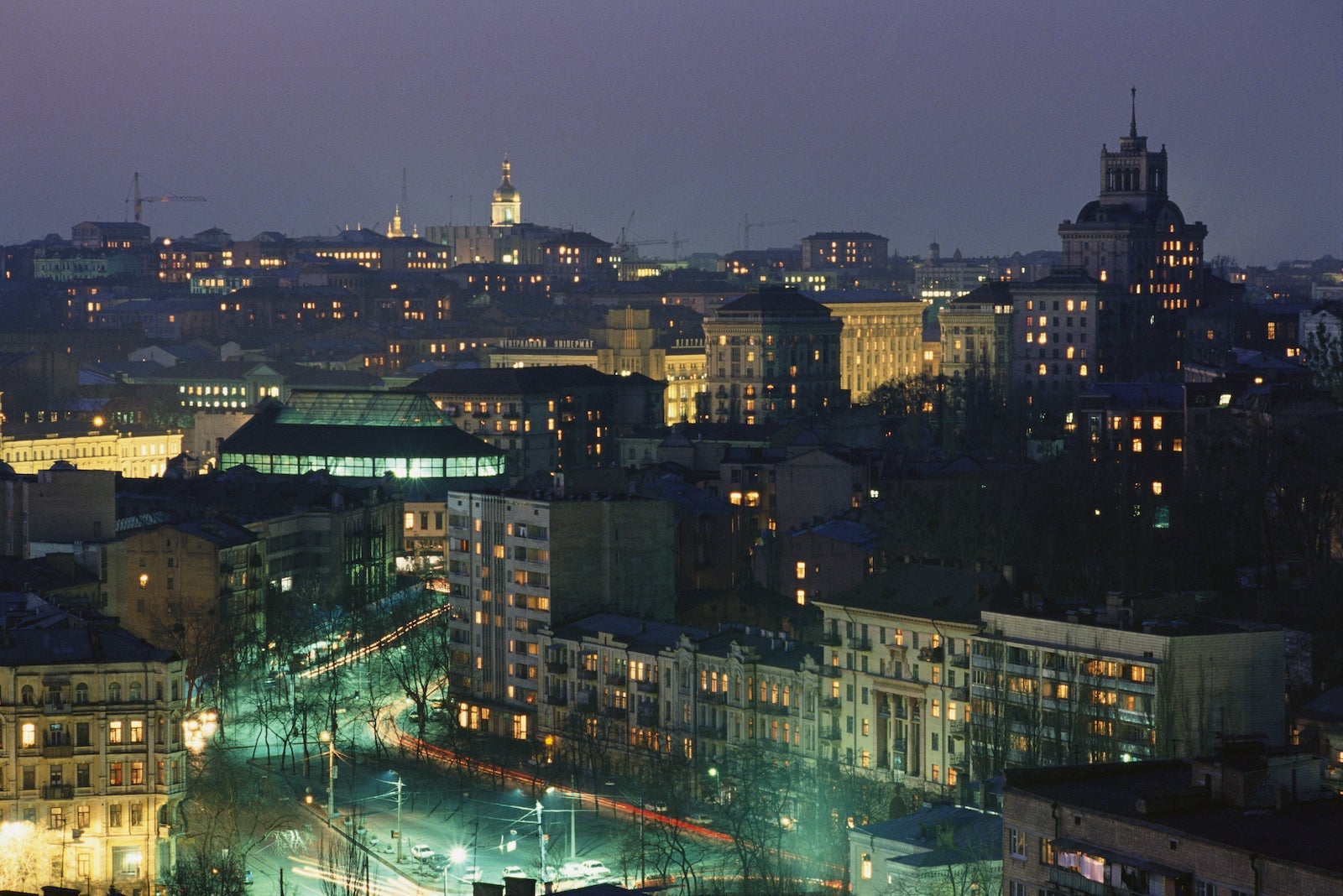 Kyiv Skyline at Night