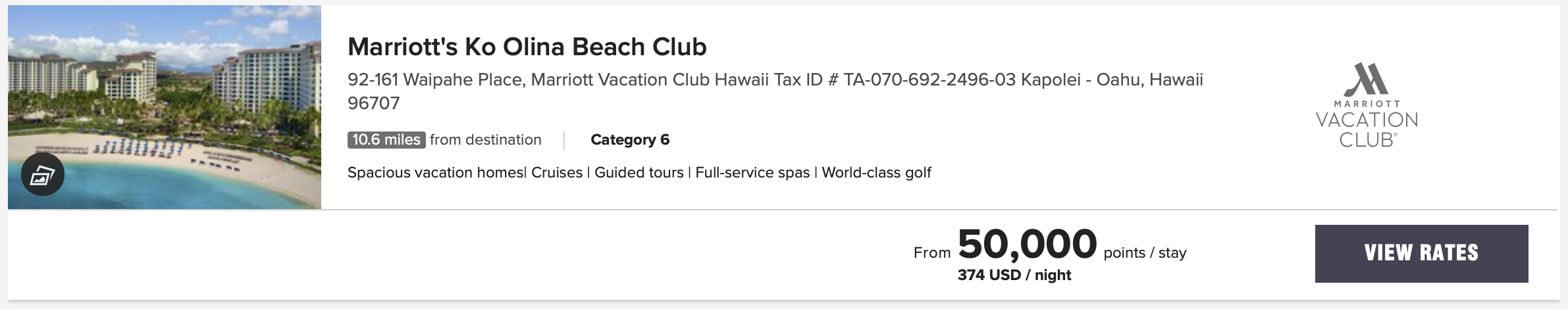Marriott Ko Olina Beach Club Pricing
