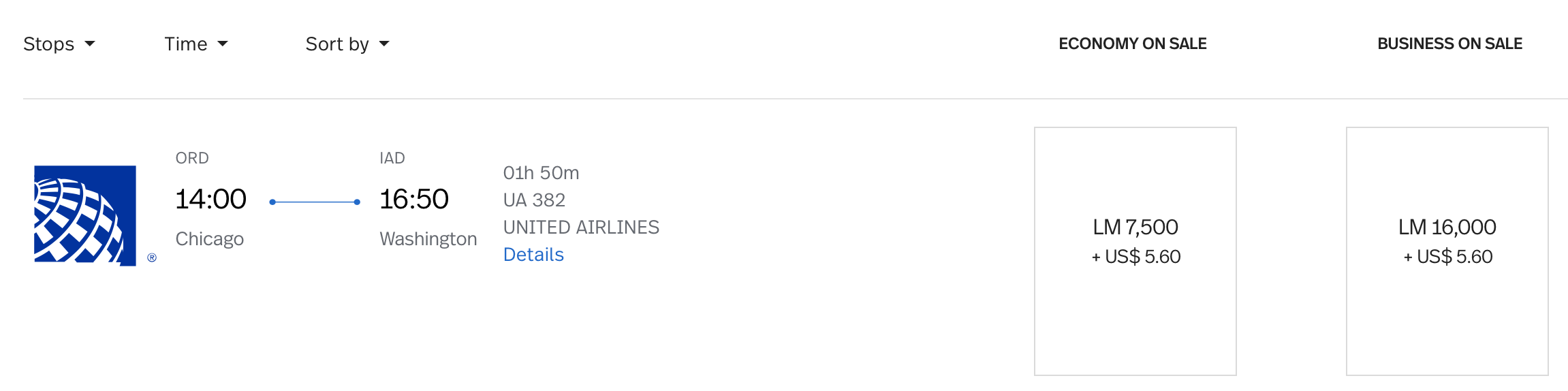 ORD IAD LifeMiles Award