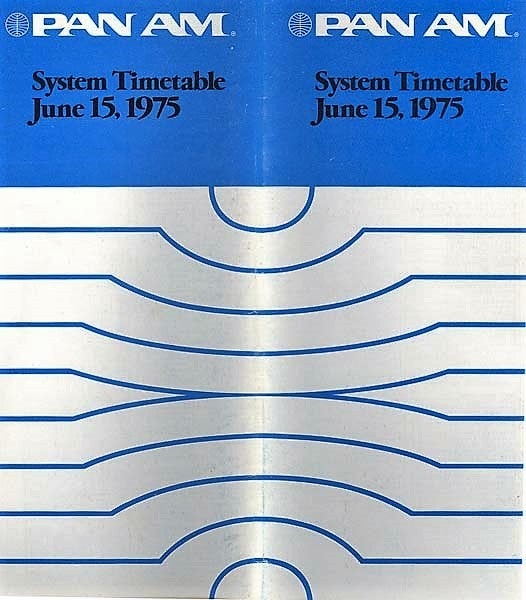 Pan Am timetable