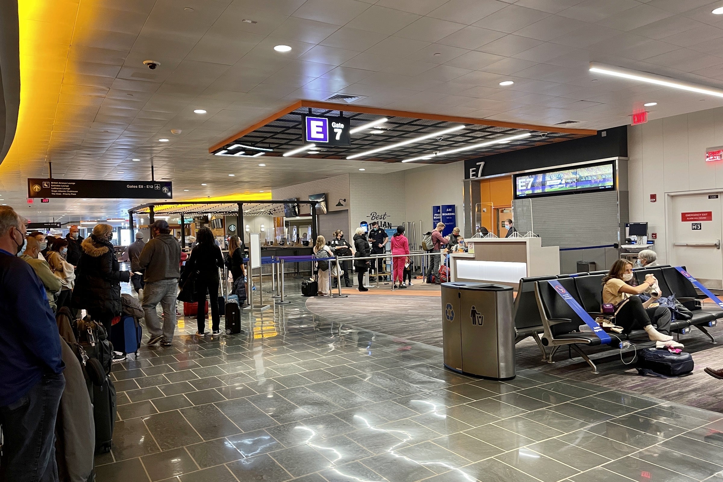 Boarding area at BOS