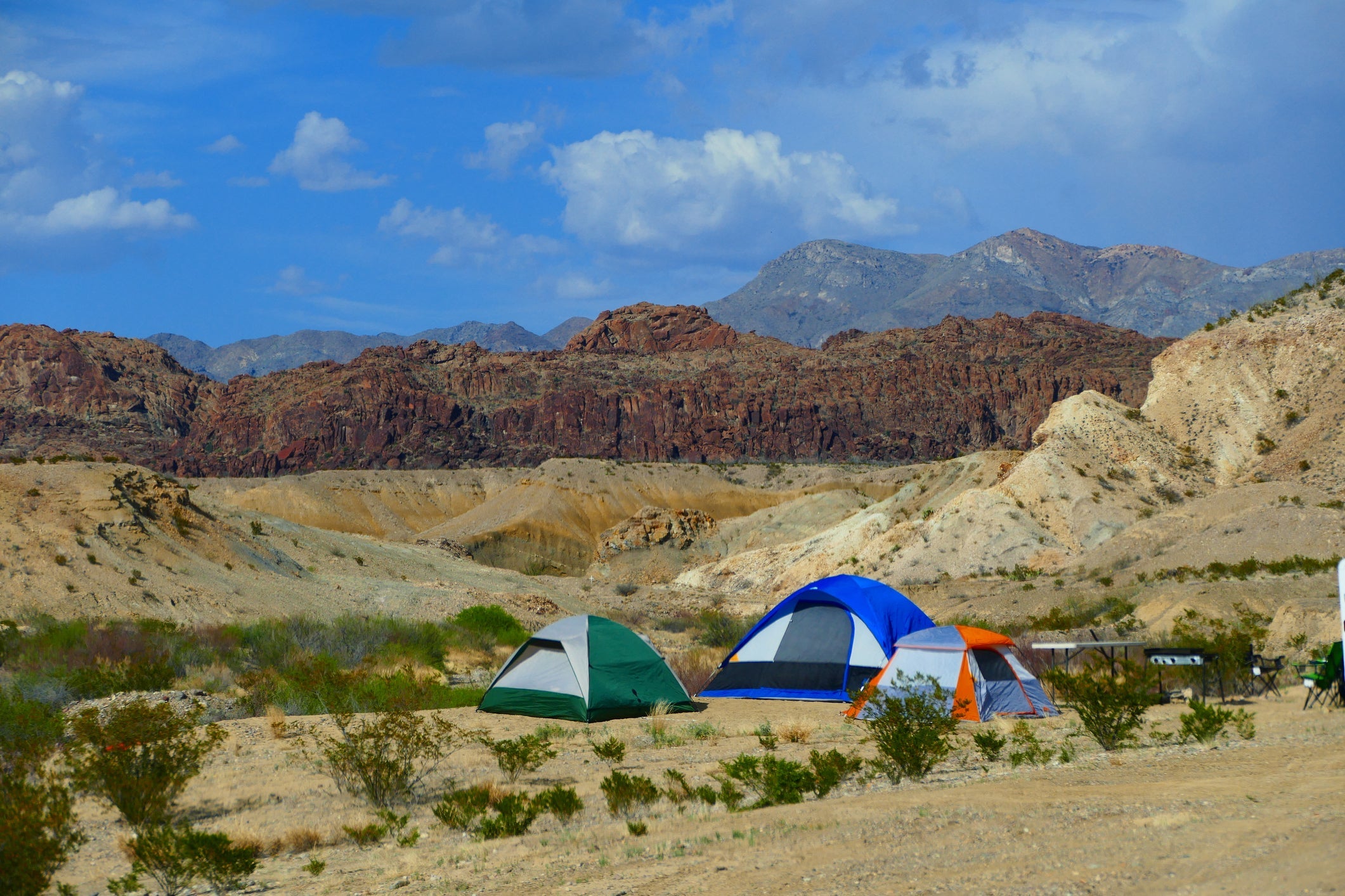 Tents Camping in the Desert