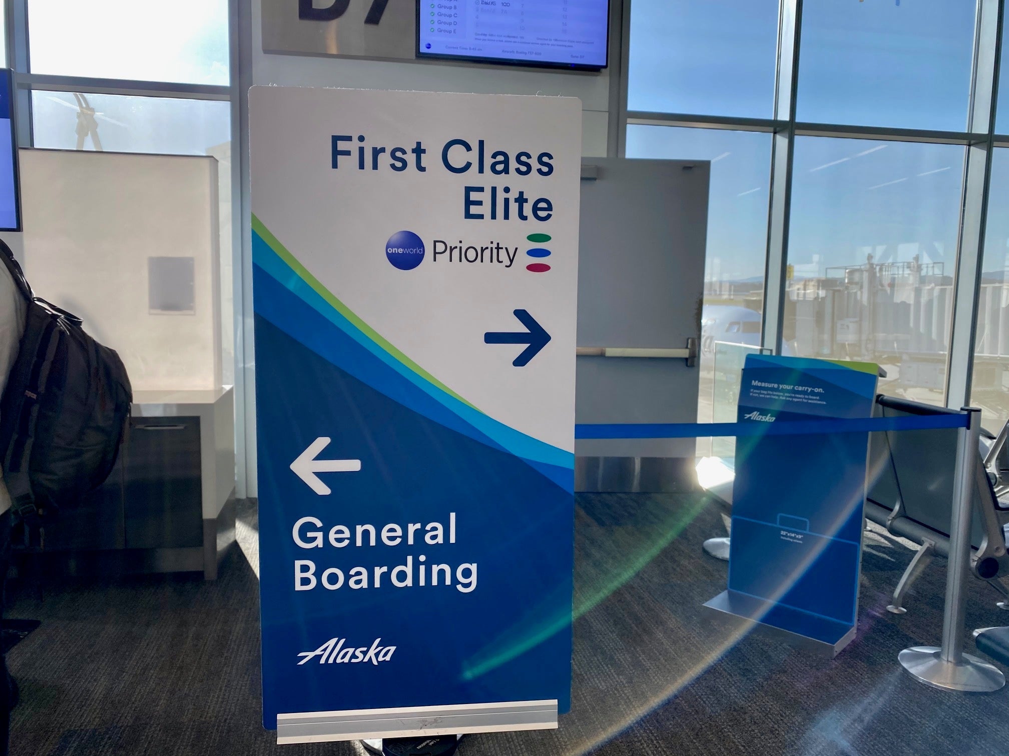 Alaska first class boarding