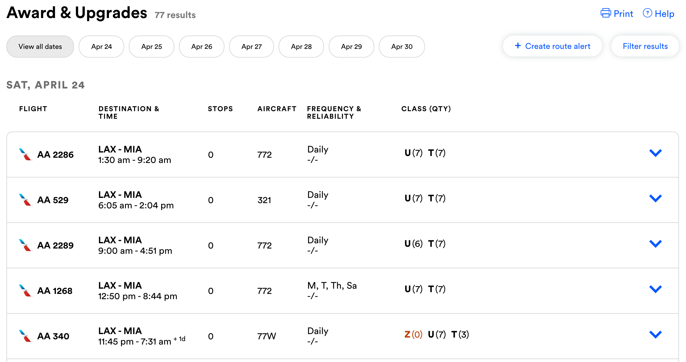 New ExpertFlyer beta