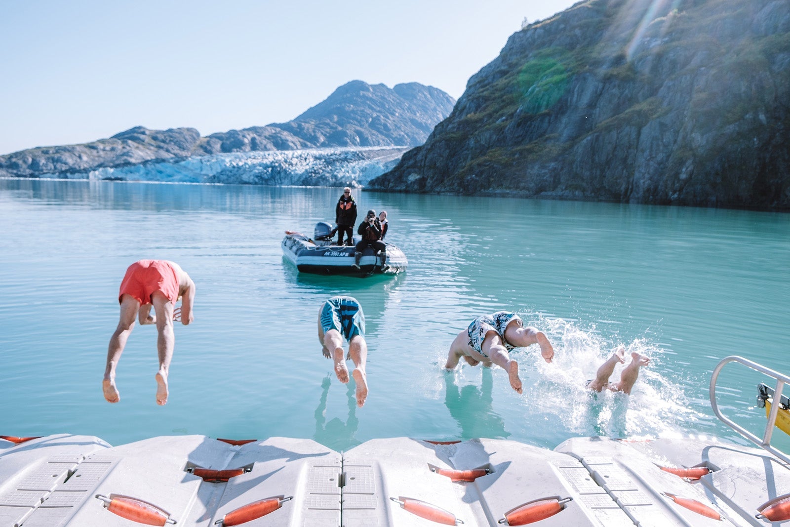 Glacier Bay polar plunge UnCruise Adventures