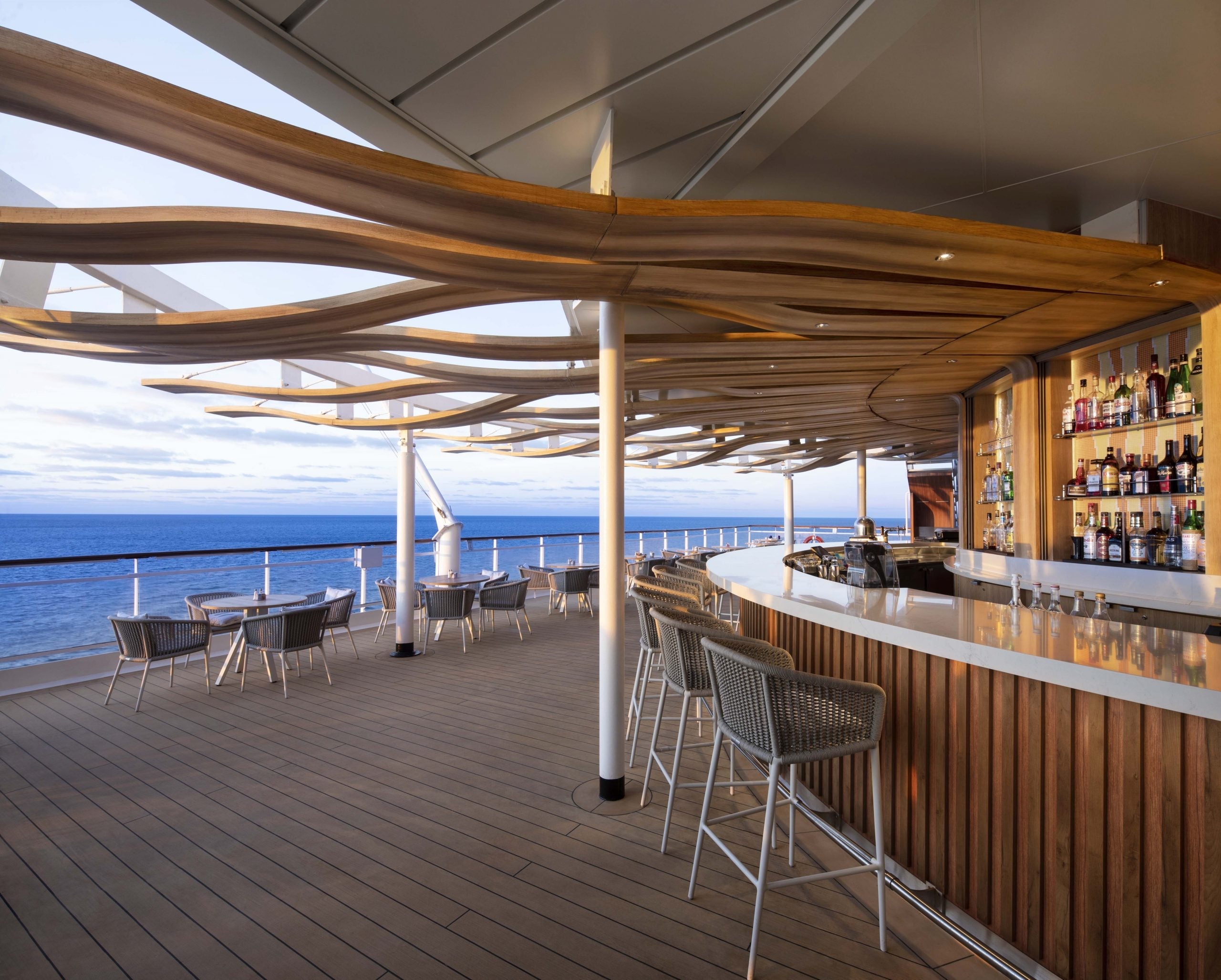 The Oceanview Bar, also known as the Sunset Bar, on Celebrity Millennium