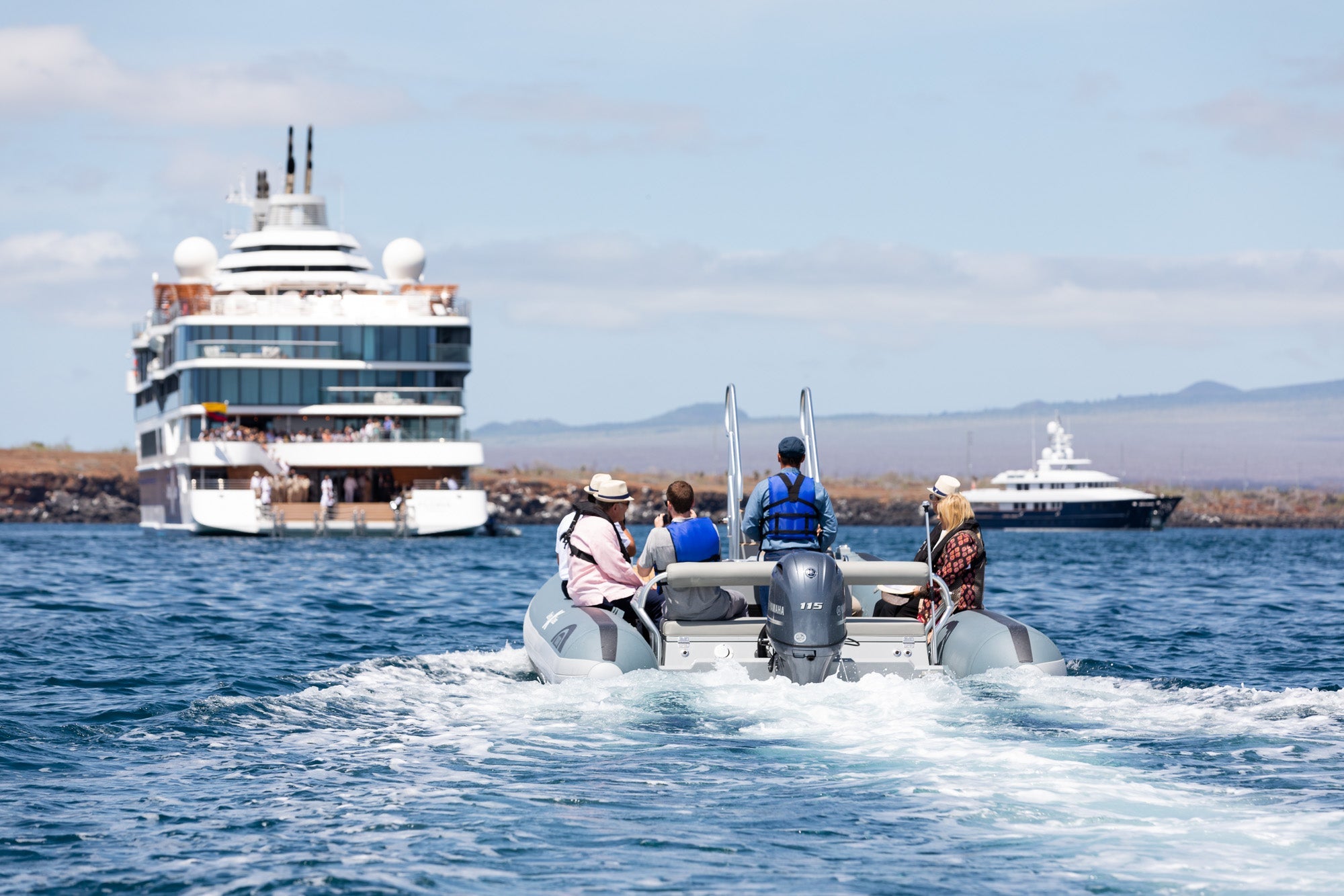 Celebrity Flora sails with its own landing craft for exploring.