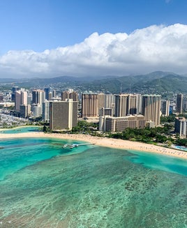 blue water with city view