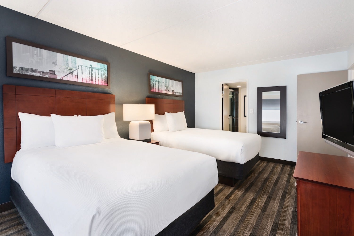 Hyatt House Charlotte Airport Two Room Double Bedroom
