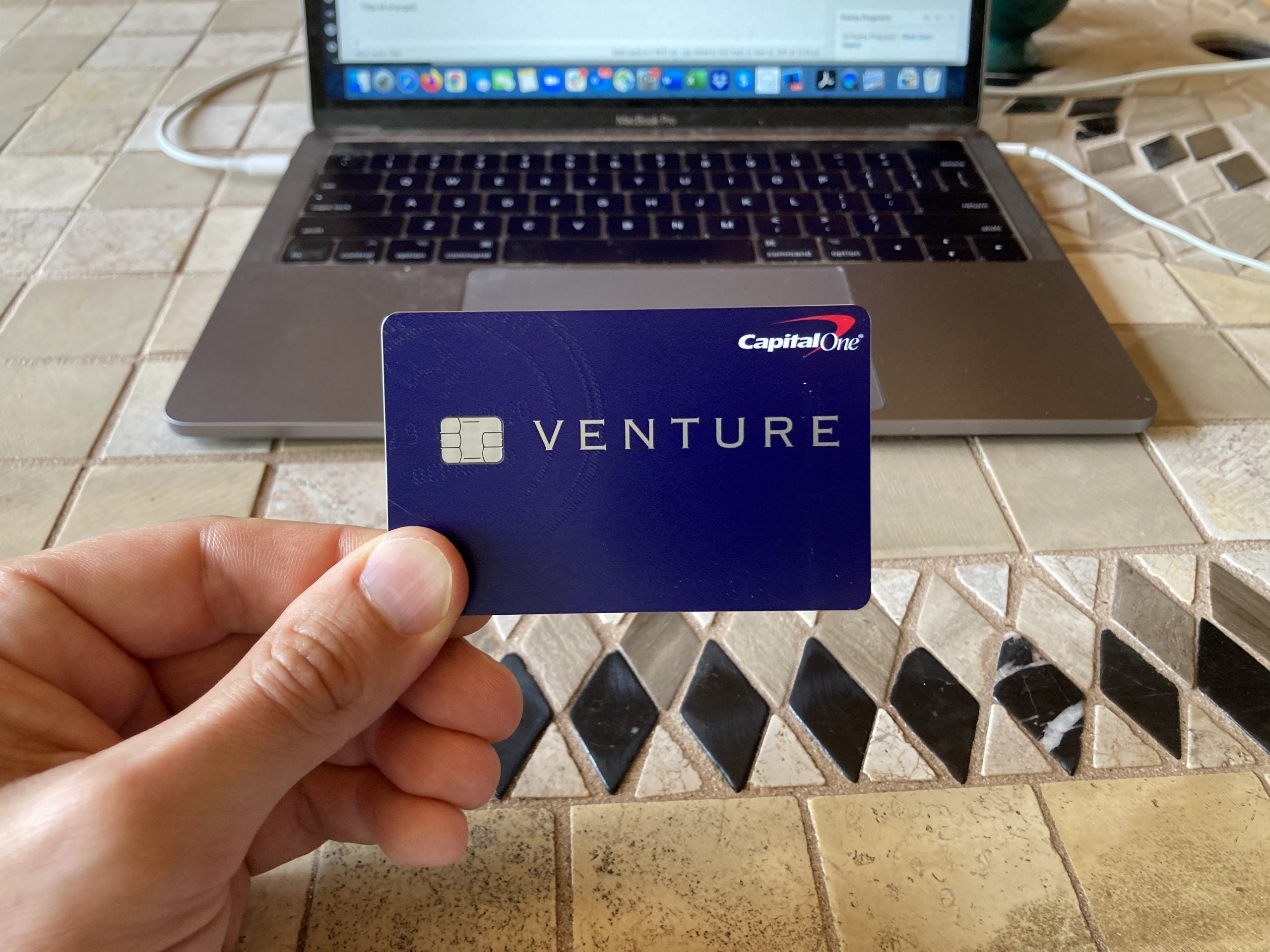 A photo of Nick Ewen's new Capital One Venture card