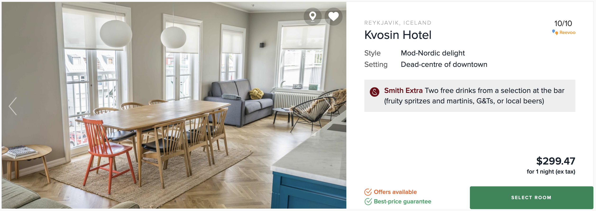 Kvosin Hotel Price on Mr and Mrs Smith website