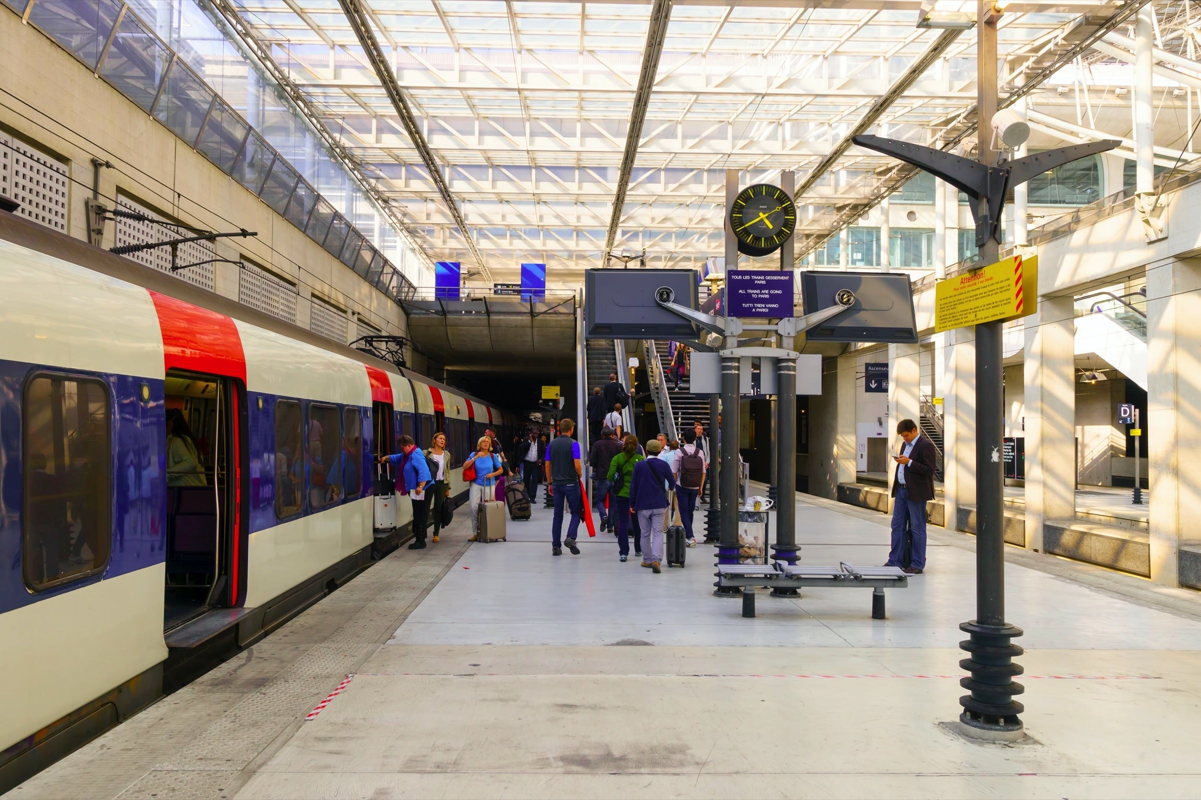 RER station at Paris CDG airport
