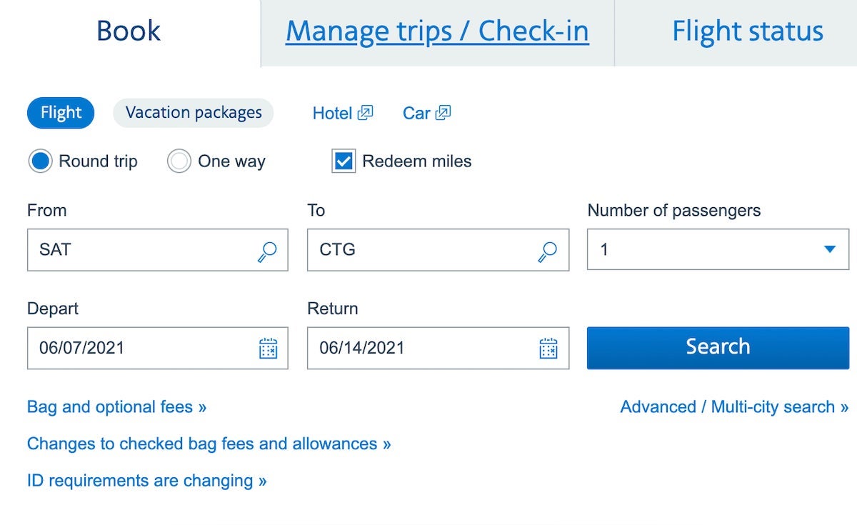 Redeem AA award online
