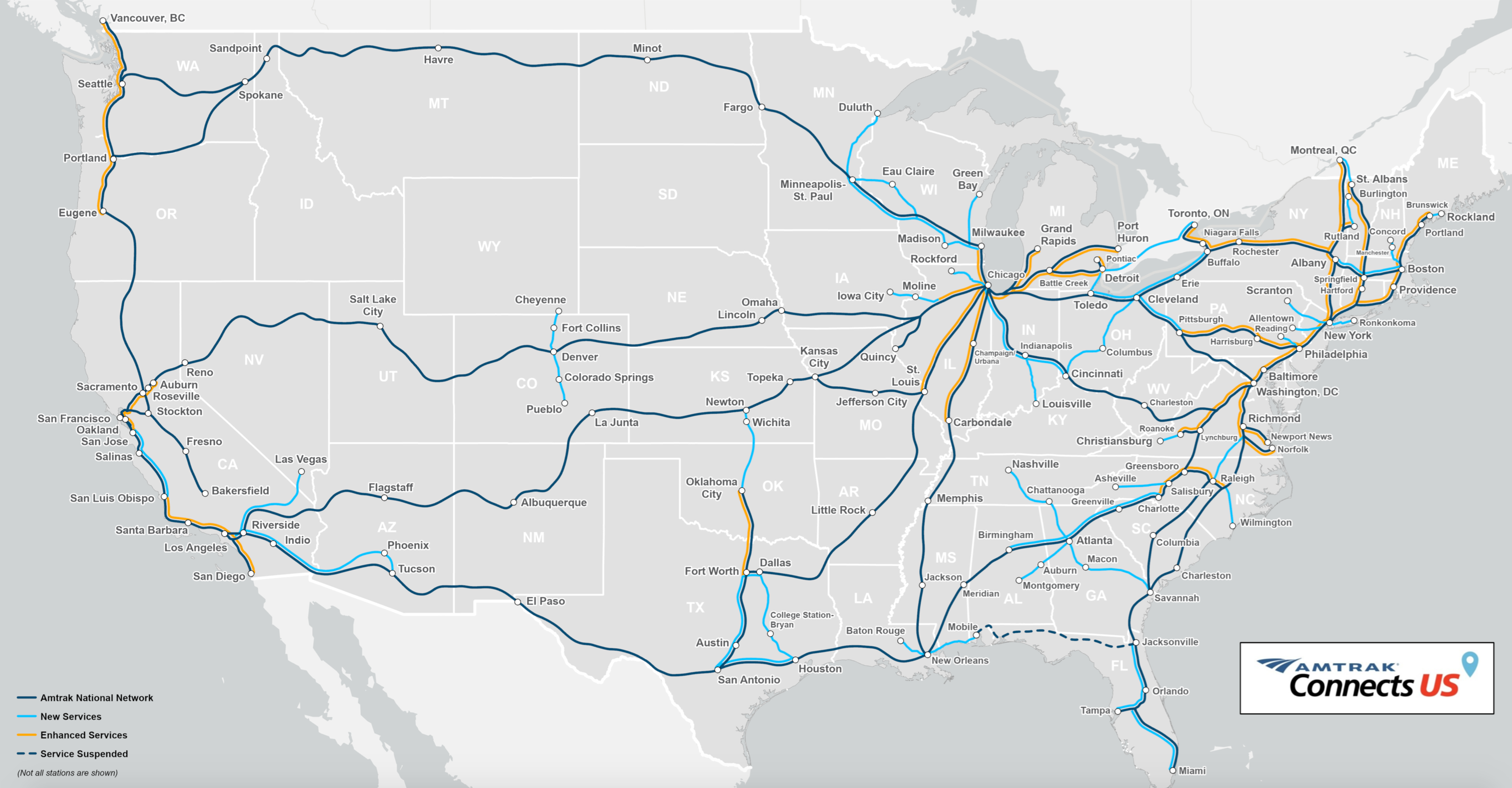 Amtrak's ambitious new route map and the push for Biden's ...