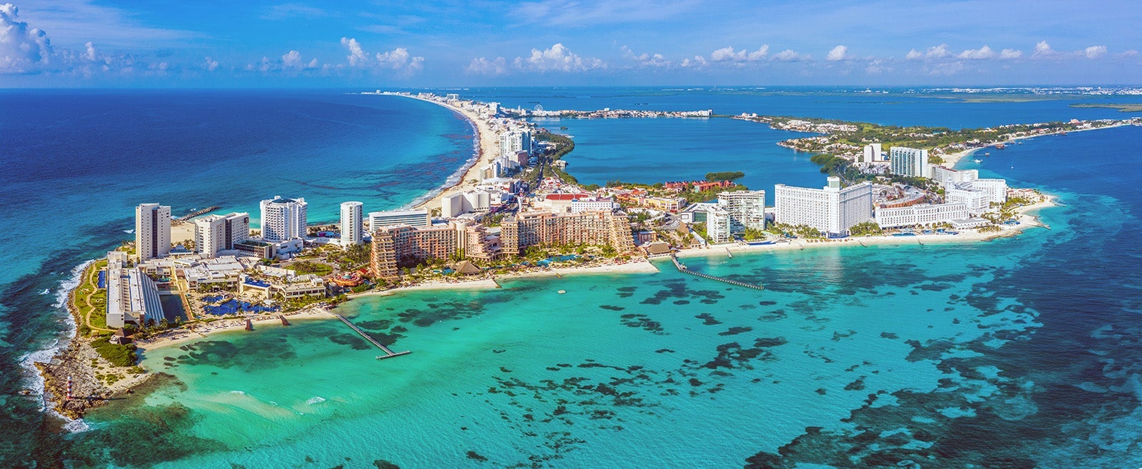 Aerial of Cancun's Hotel Zone
