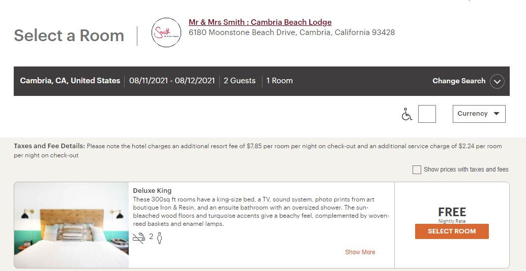 Anniversary night at Mr and Mrs Smith