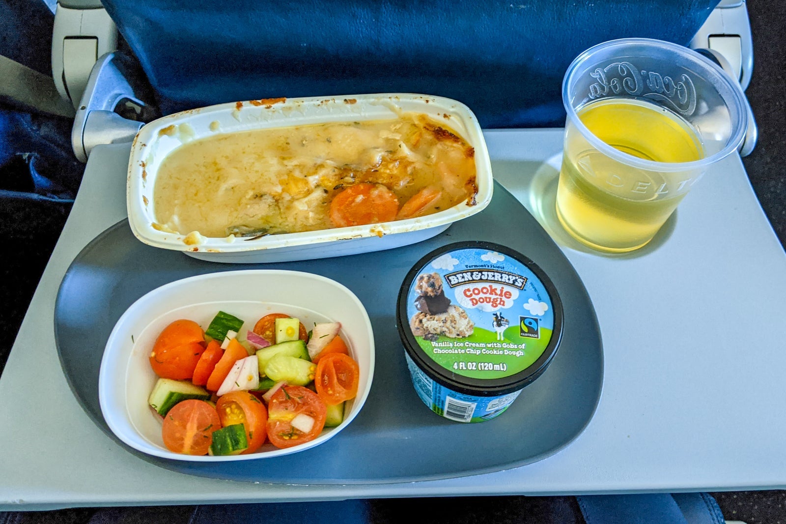 Delta JFK-MXP departure meal