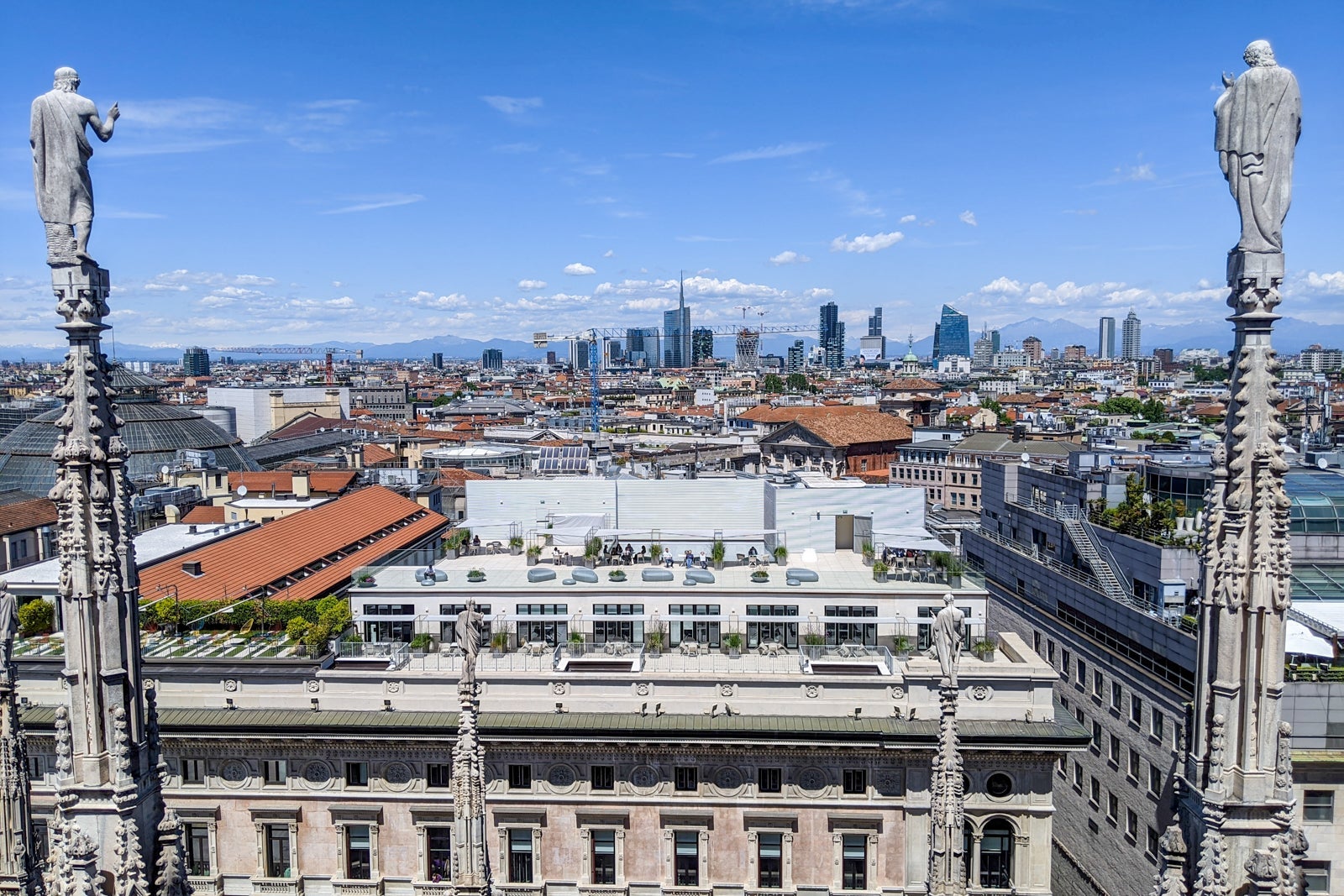 Milan, Italy views from the roof of the Milan Cathedral