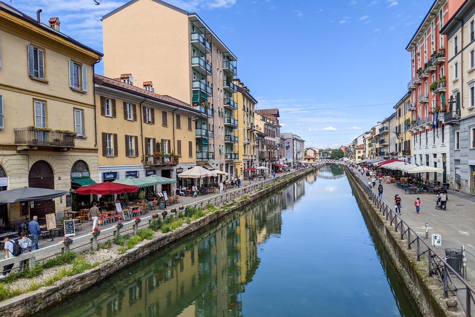 Naviglio neighborhood in Milan, Italy