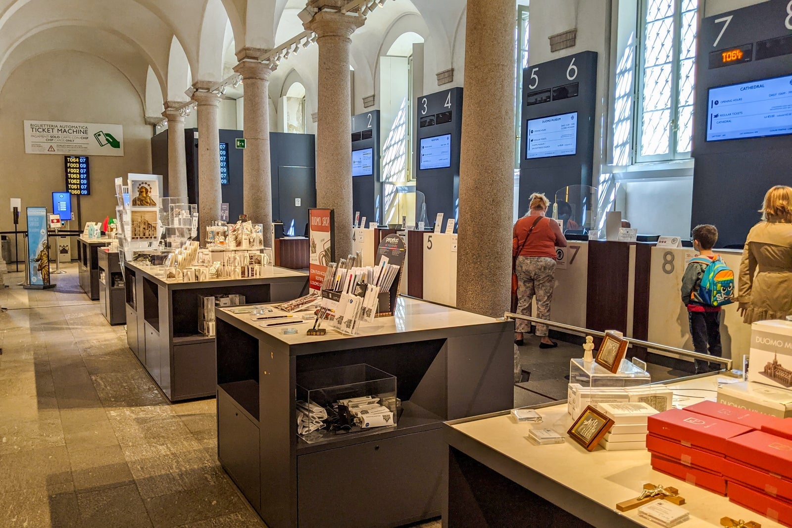 Milan Cathedral gift shop in Italy