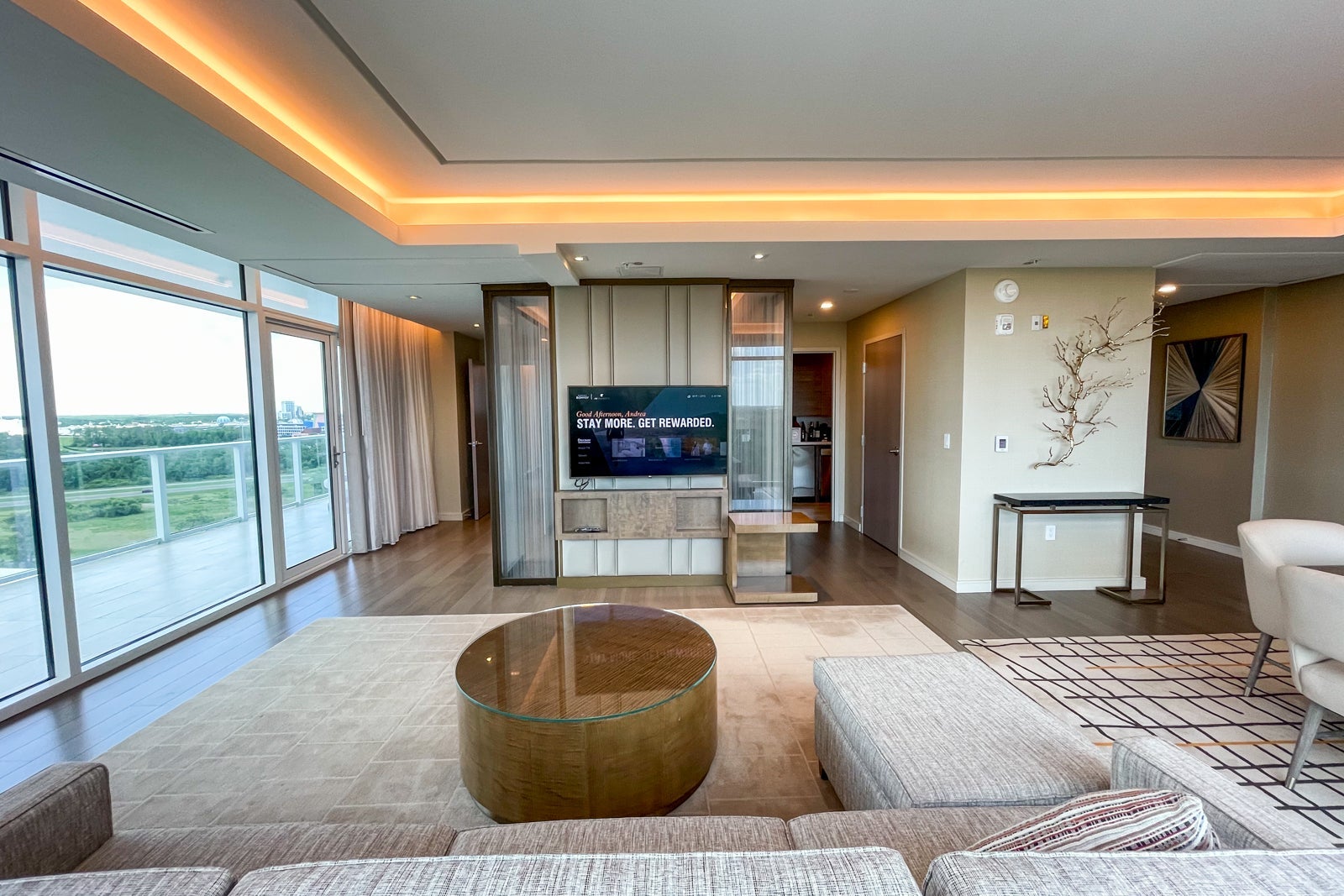 living room setting of a suite at JW Marriott Orlando Bonnet Creek