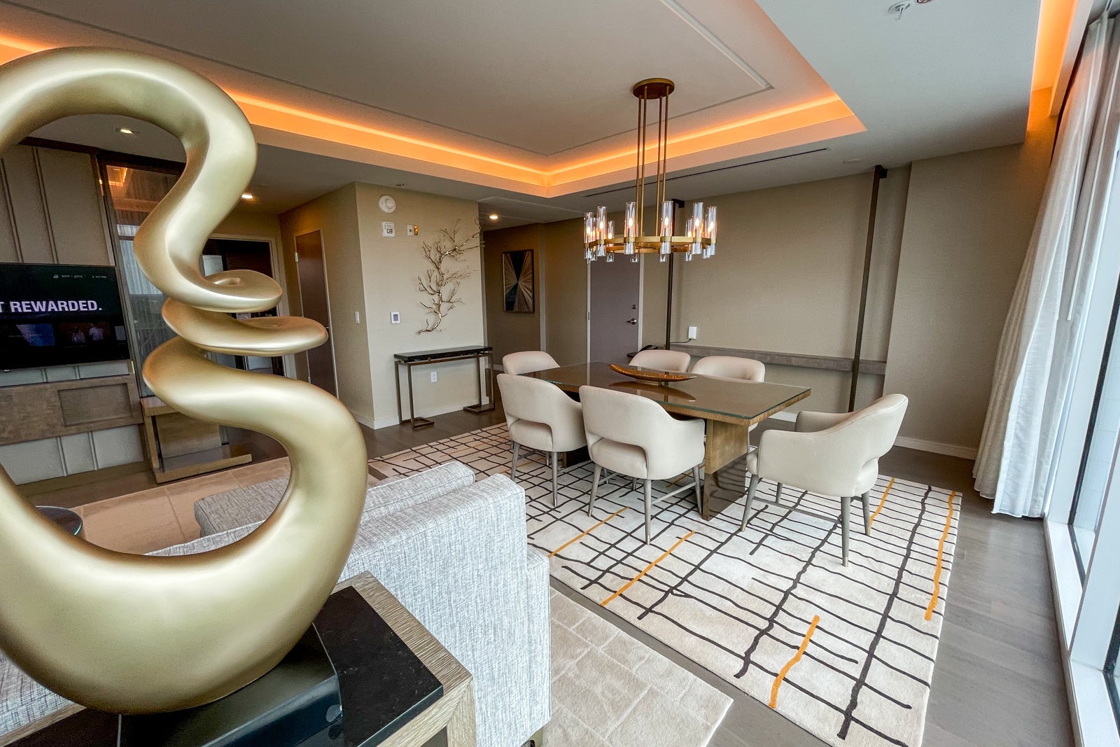 Spacious living space in a suite at JW Marriott Orlando Bonnet Creek