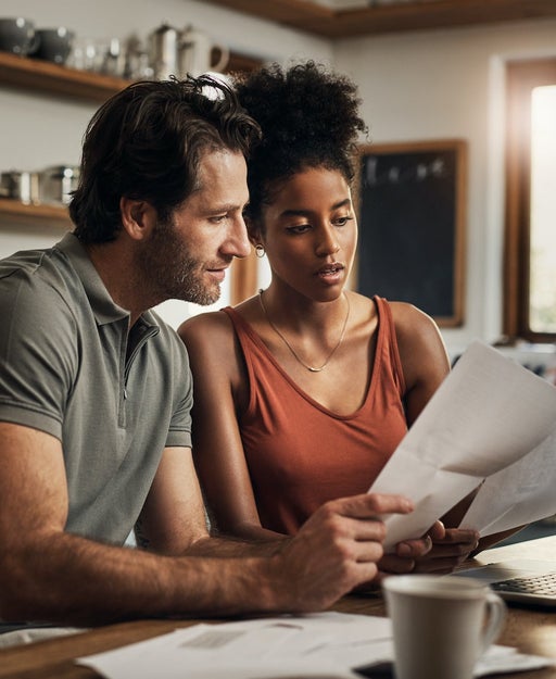 Couple on computer together